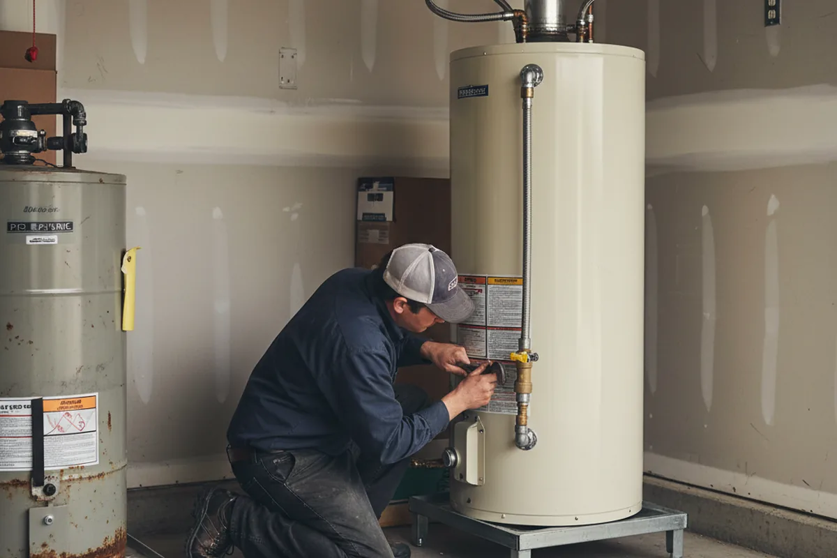 Water heater and shutoff valve replacement in Poynor